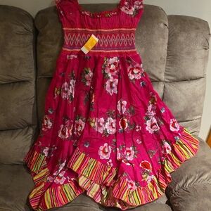Floral Pink Kids Dress